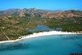 Orosei: la spiaggia di Bidderosa con sul retro lo stagno omonimo
