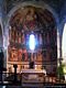 Codrongianos-Basilica della Santissima Trinità di Saccargia: altare ed abside affrescato
