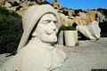 Isola  Santo Stefano-La cava di granito di Villamarina-Resti del busto di Costanzo Ciano