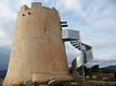 Maracalagonis-La Torre de Su Fenugu come si presenta oggi con la scala in ferro zincato applicata nel 2010