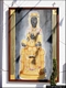 Oliena-Santuario dedicato a Nostra Signora di Monserrat: immagine della Madonna sulla facciata della chiesa 