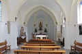 Oliena-Santuario dedicato a Nostra Signora di Monserrat: interno della chiesa verso il presbiterio