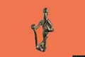 Orune-Bronzetto dalla fonte sacra Su Tempiesu: figura maschile con bastone