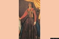 Quartu Sant’Elena-chiesa di Sant’Efisio: il dipinto raffigurante la benefattrice Maria Piras vestita con l’abito tradizionale