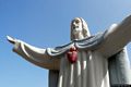 Santu Lussurgiu-La statua del Cristo del Sacro Cuore sulla terrazza panoramica di Santu Lussurgiu