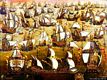 I galeoni dell’Invincibile Armata circondati dalla agile flotta inglese